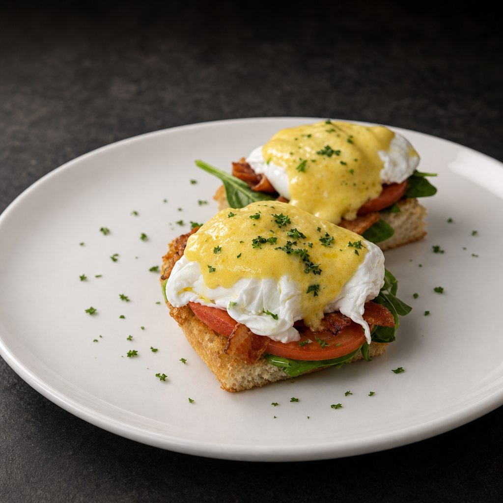 Bacon Avocado Benedict.