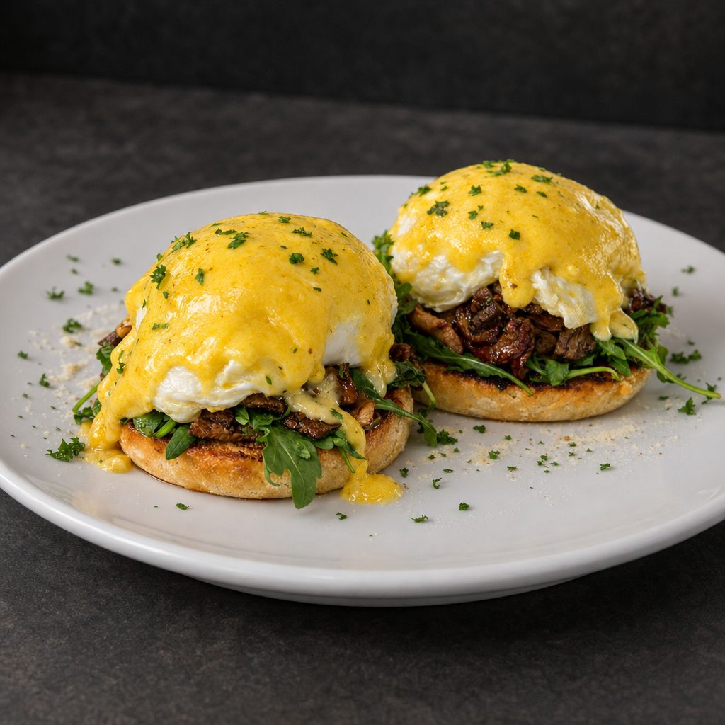 Short Rib Benedict.